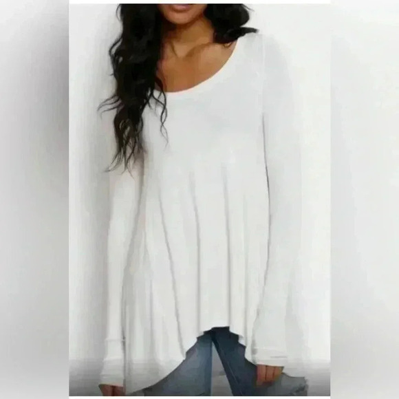 FREE PEOPLE January Ribbed Tee Ivory NWT - Picture 6 of 7